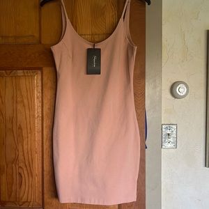 Peach bodycon Dress